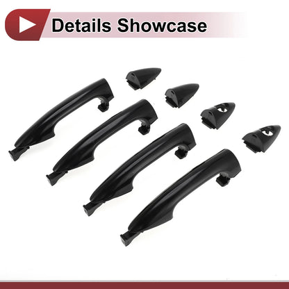 Car Exterior Door Handles Grip for Hyundai Accent (2012-2017) Black 2 x