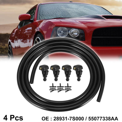 4 x Front Windshield Wiper Nozzles for Nissan Titan, Infiniti QX56 (2004-2015)
