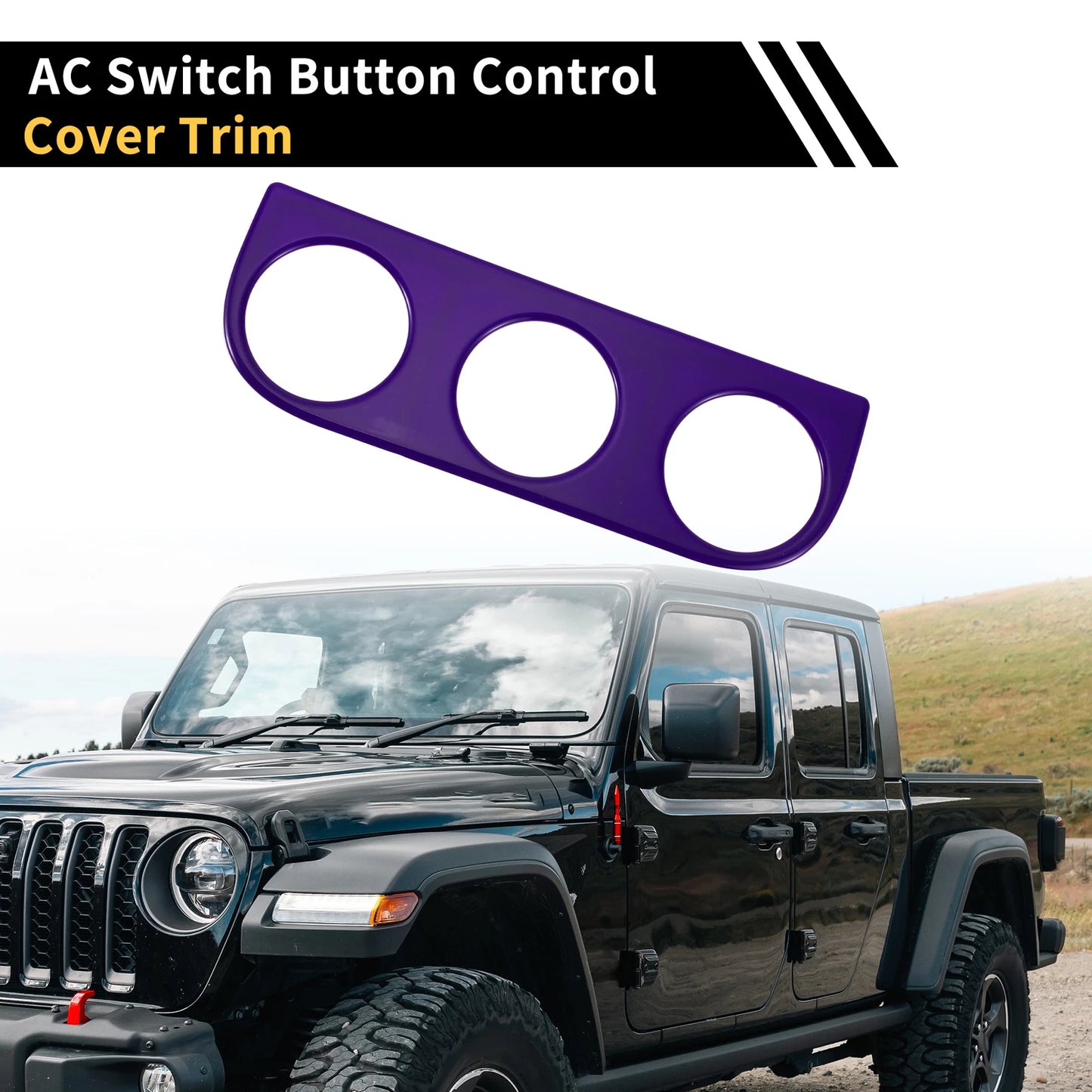 AC Switch Button Control Cover Trim for Jeep Wrangler JK (2011-2017) Purple
