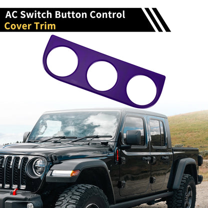 AC Switch Button Control Cover Trim for Jeep Wrangler JK (2011-2017) Purple