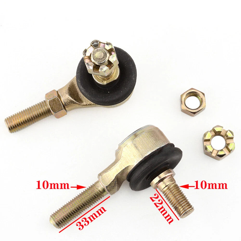 10-10mm Left & Right Tie Rod Ball Joints for ATV Dirt Bike Go Kart Scooter
