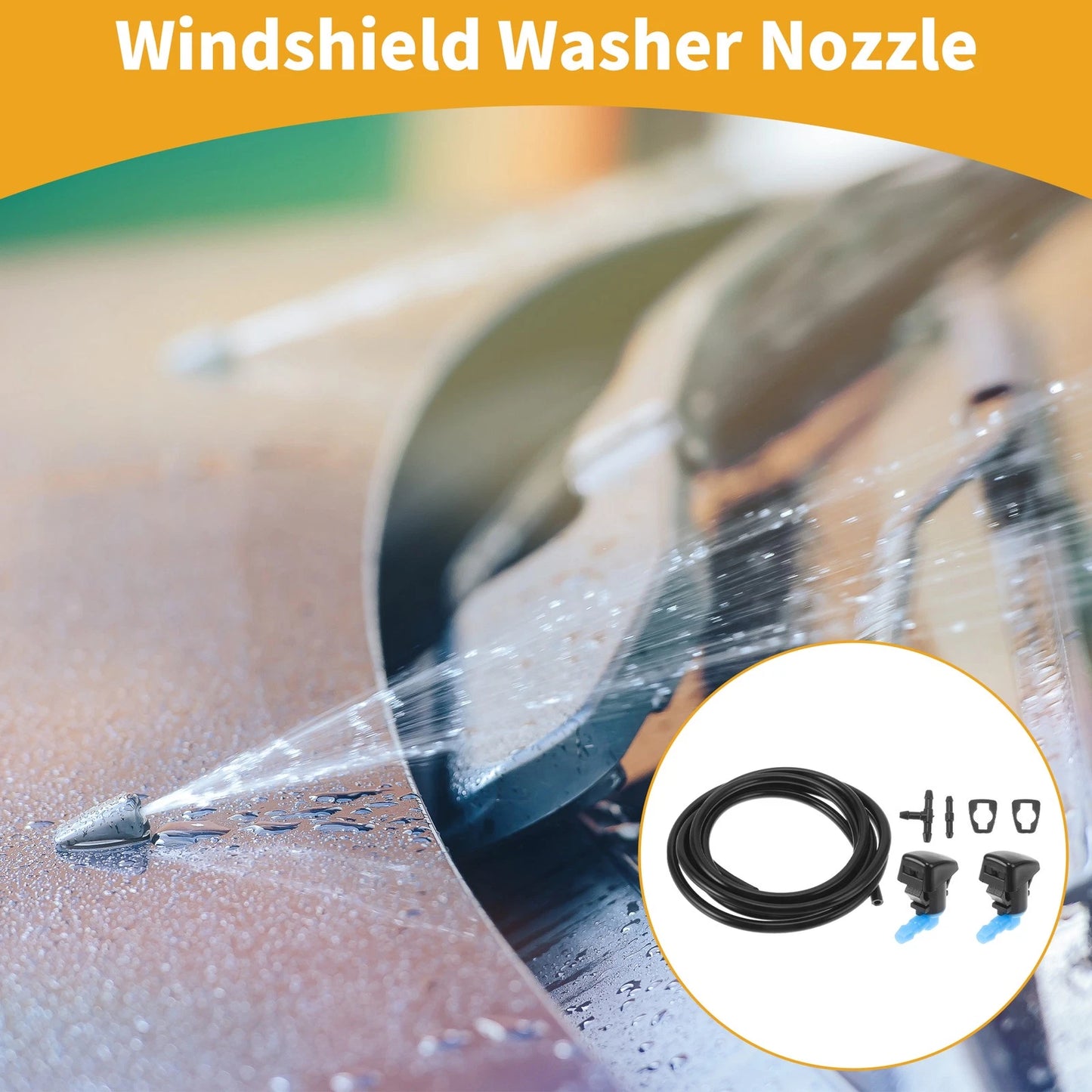 Windshield Washer Nozzle Kit for Lincoln MKX 2011-2015 with Gaskets