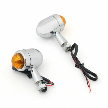 2 x Bullet Mini Heavy Duty Turn Signal Lights for Motorcycle