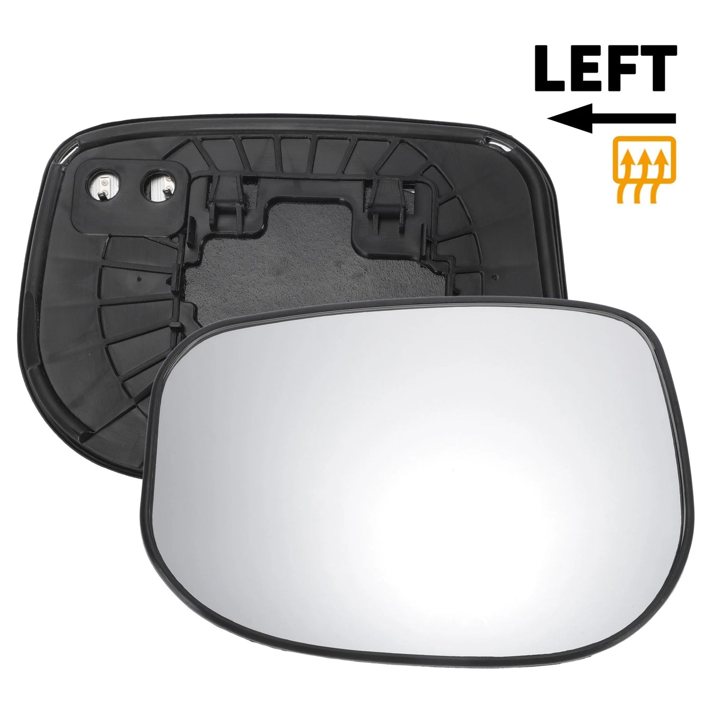 Left Side Heated White Mirror Glass for Honda Jazz (2008-2015)
