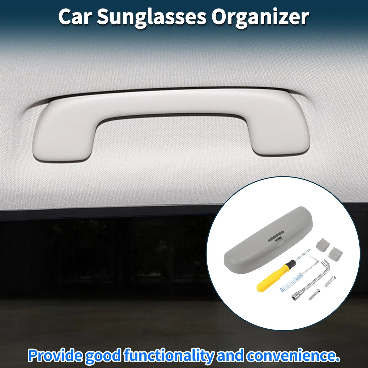 Sunglasses Case for Volvo XC90 Eyeglasses Holder Storage Box (2016-2024)