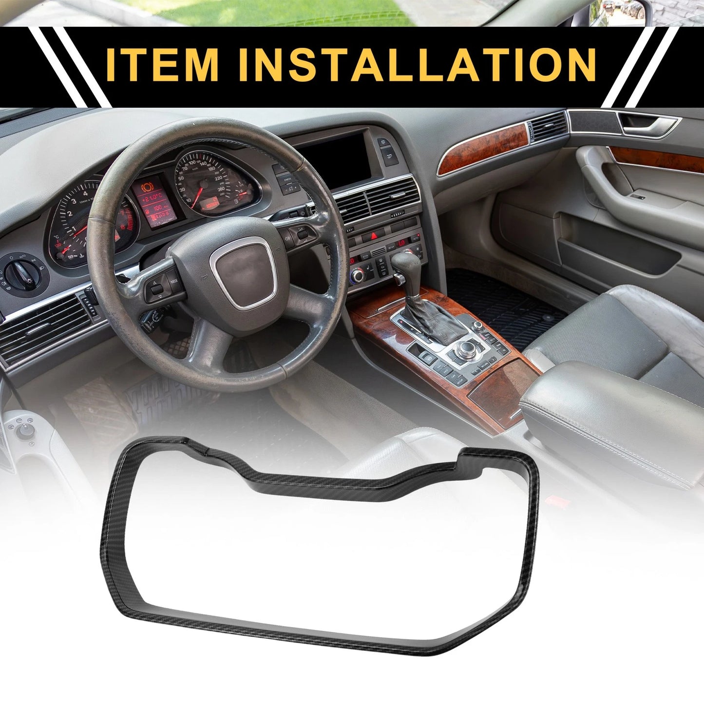 Dashboard Meter Panel Frame Cover Trim for Ford F-150 (2021-2024)