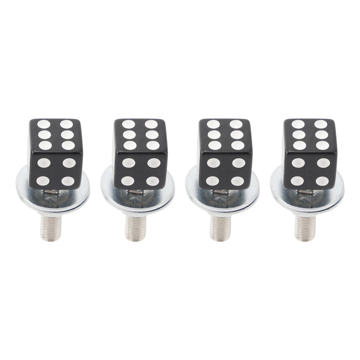 4pcs Black License Plate Screws for Chopper Motorcycle