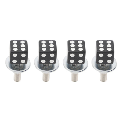 4pcs Black License Plate Screws for Chopper Motorcycle