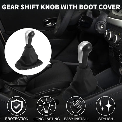 5-Speed Gear Shift Knob with Cover for Chevrolet Spark Plastic Faux Leather