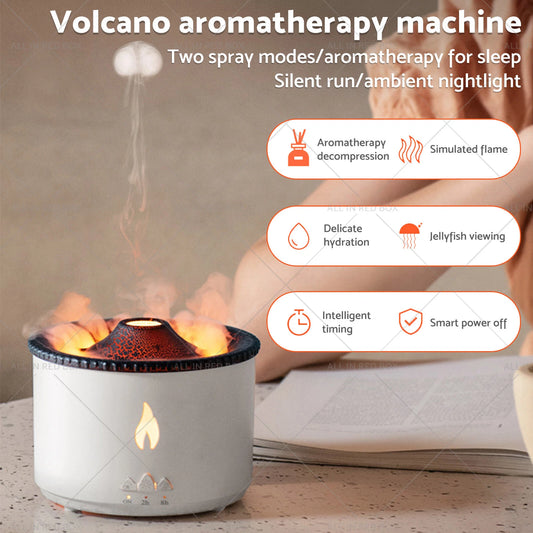 360ml Volcano Flame Essential Oil Diffuser & Humidifier for Home