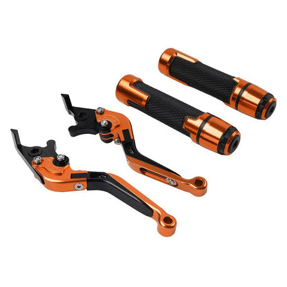 Orange Extendable Brake Clutch Levers Grips Set for Kawasaki ZZR1400 (2006-2019)