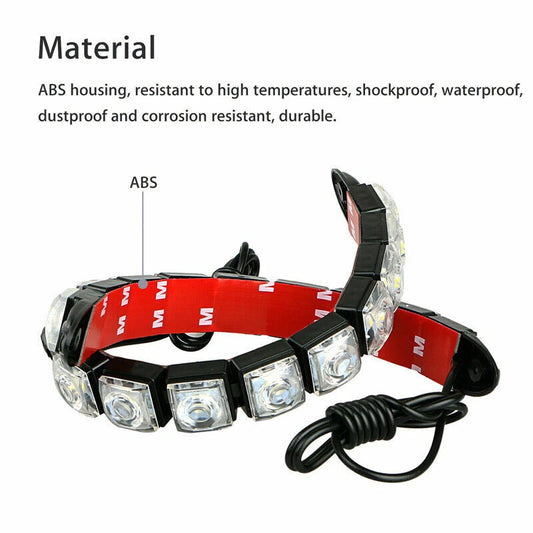 2 x 16-LED Fog Daytime Running Lights for Car DC 12V - Universal Fit