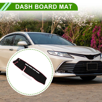 Dashboard Cover Mat for Toyota Hiace 200 (2004) - Sun Protector Pad Black Red