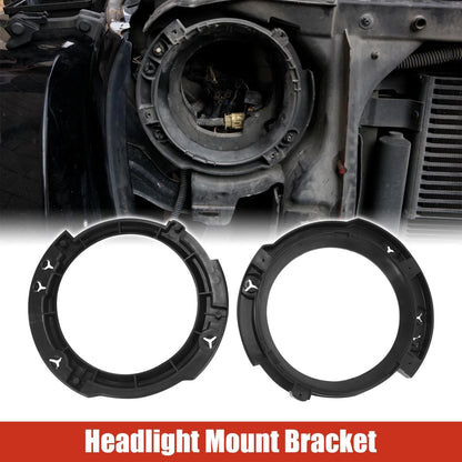 7" Headlight Mounting Bracket for Jeep Wrangler JK (2007-2017) Black