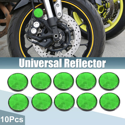 10 Pcs / Motorcycle Safety Spoke Reflector Self-Adhesive Green for Motorcycle