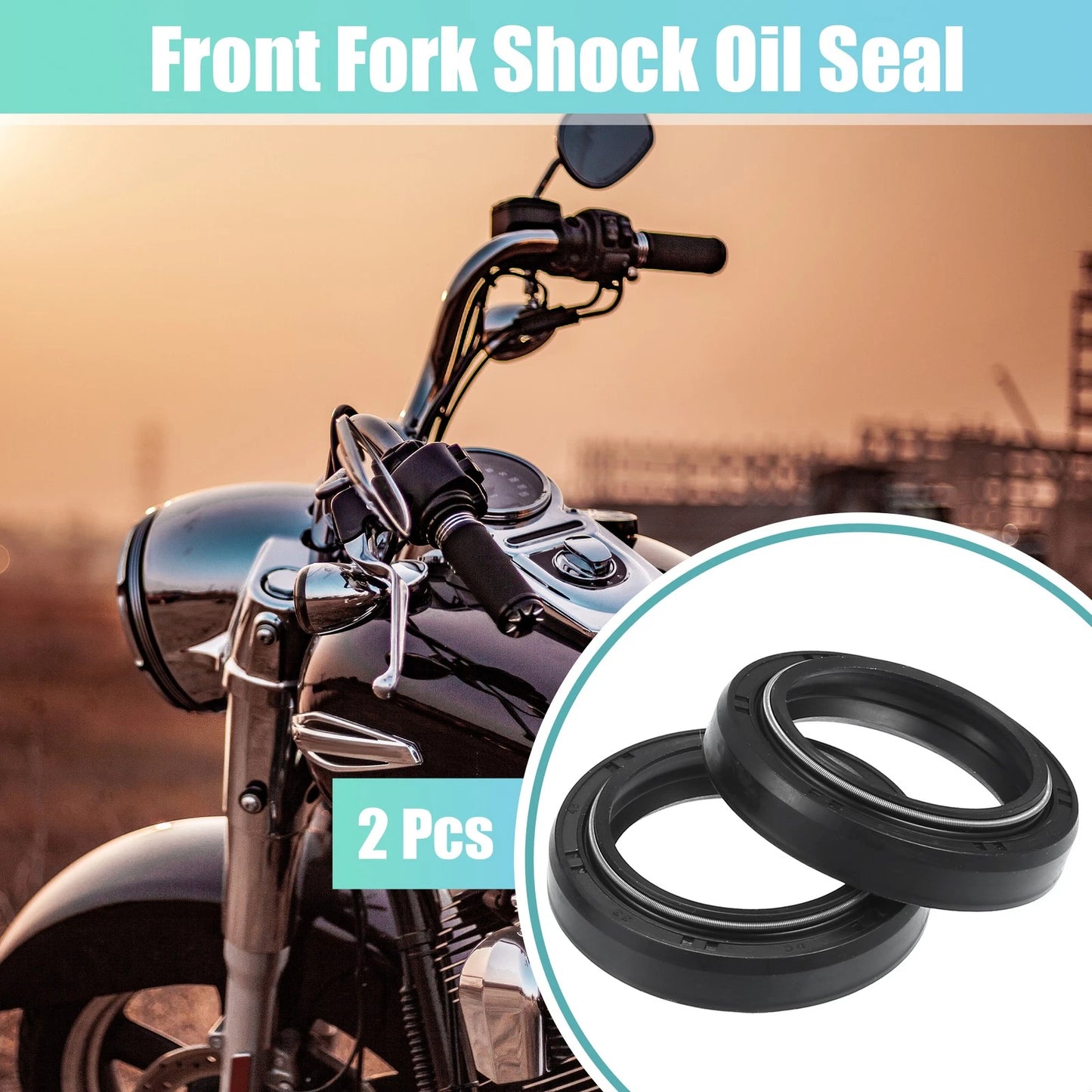 2 x 33mmx45mm Motorcycle Front Fork Shock Oil Seal for YAMAHA YZF-R125 (08-14)