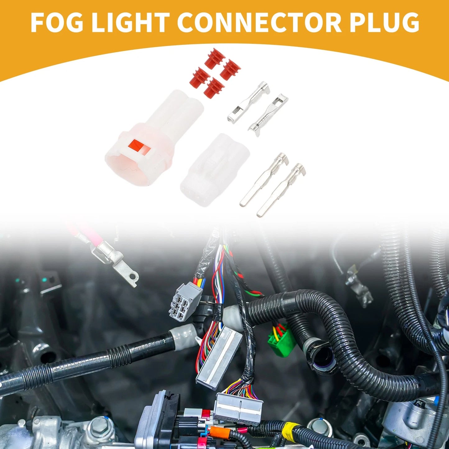 Fog Light Connector Plug 2 x Male Female Wire Terminal for Yamaha