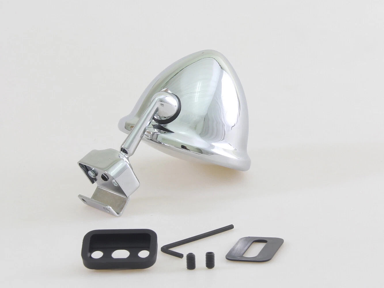 4" Chrome Convex Door Mirrors for Fender Pair