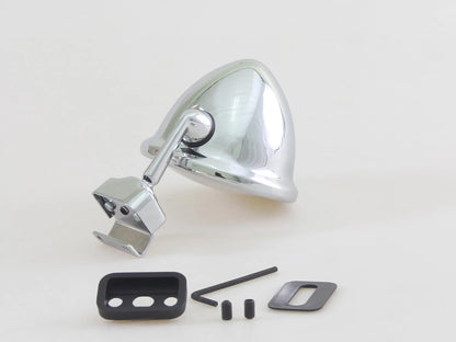 4" Chrome Convex Door Mirrors for Fender Pair