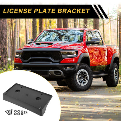 Front Bumper License Plate Bracket for Dodge Ram 1500 (2018-2023) 1 Set