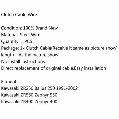 Clutch Cable for Kawasaki ZR250 Balius, ZR550 Zephyr, ZR400 F2 (1990-1999)