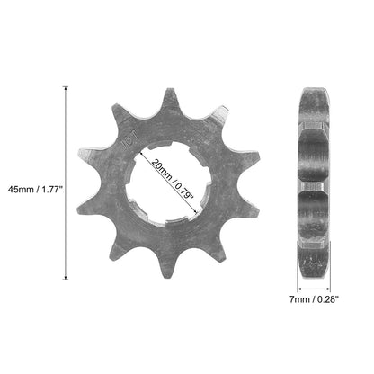 Chain Sprocket for Motorcycle Dirt Bike Front Engine Titanium Tone