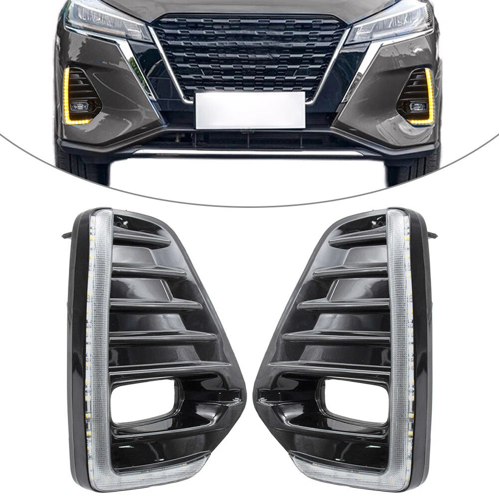 LED Daytime Running Lights w/ Turn Signal for Nissan Kicks (2021)