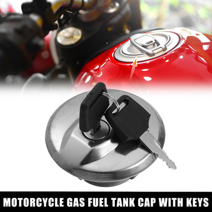 Motorcycle Gas Tank Cover Locking Fuel Cap w/ Keys for Suzuki GZ250 (2002-2008)