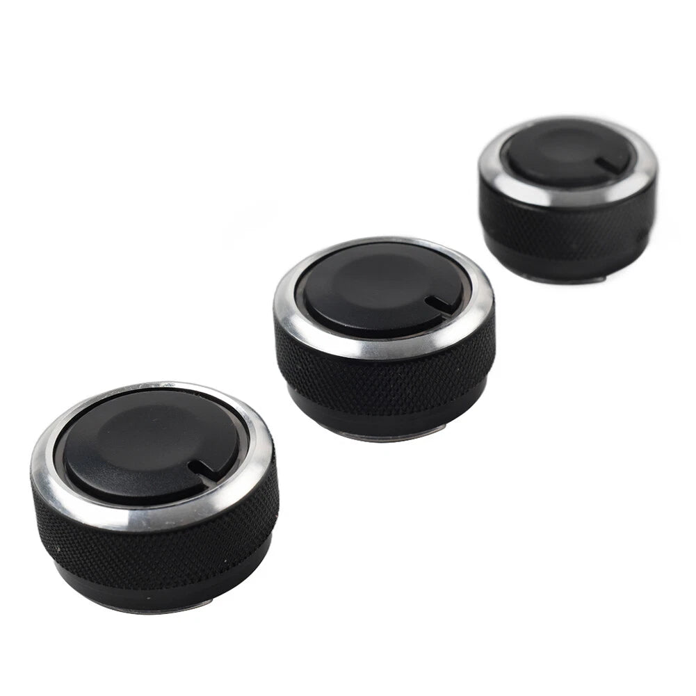 3 x ABS Air Conditioning Knob Switch Decor for VW Polo (2004-2013)