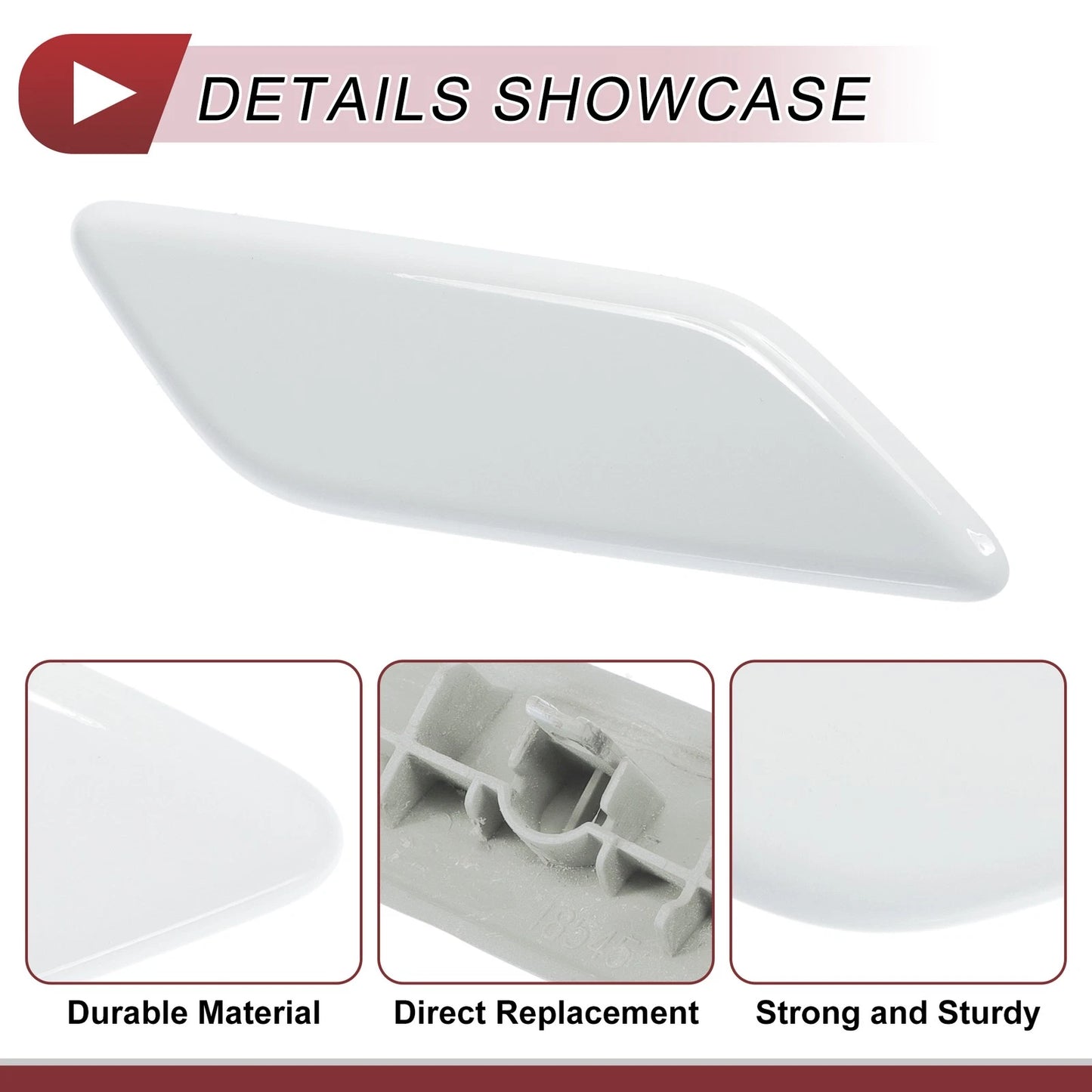 Front Right Washer Nozzle Cover for Honda CR-V 2015-2017 - White 1 x Cap