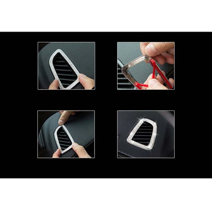 Crystal Air Condition Vent Outlet Cover Trim Border For Benz C GLC W205 2015+