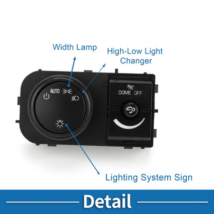 Headlight Lamp Fog Light Switch for Cadillac Escalade (2008-2014)