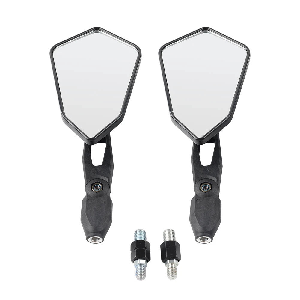 10mm Rear View Side Mirrors for Motorcycle Cruiser Chopper Scooter ATV
