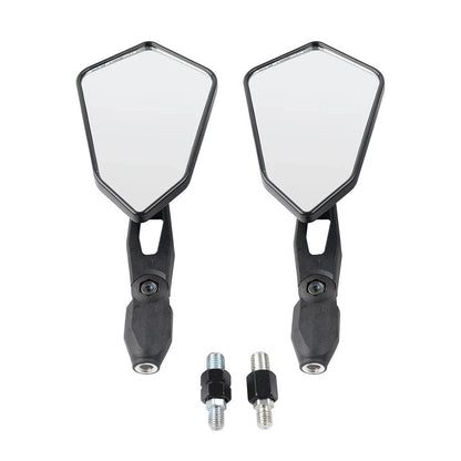 10mm Rear View Side Mirrors for Motorcycle Cruiser Chopper Scooter ATV