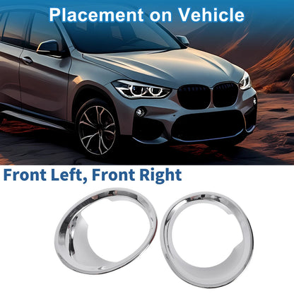 2 x Headlight Trim Bezels for BMW X1 F48 (2016-2019)