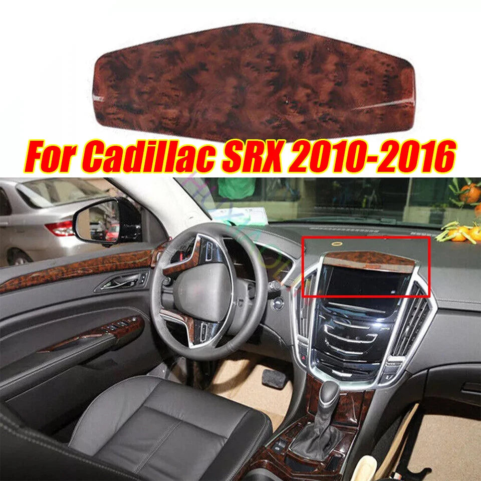 Wood Grain Console Nav Upper Panel Cover Trim 1x for Cadillac SRX (2010–2016)