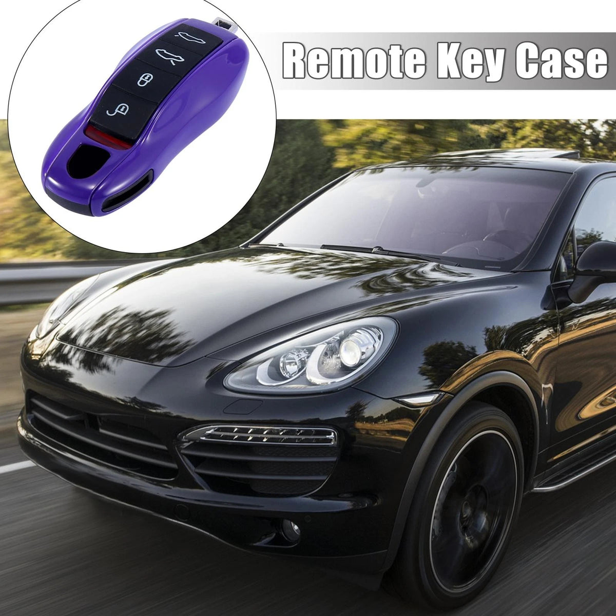 Purple Car Remote Key Cover Fob Case Shell for Porsche Cayenne Panamera