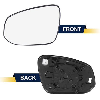 Left Side Heated Mirror Glass with Backing Plate for Toyota RAV4 (2013–2018)