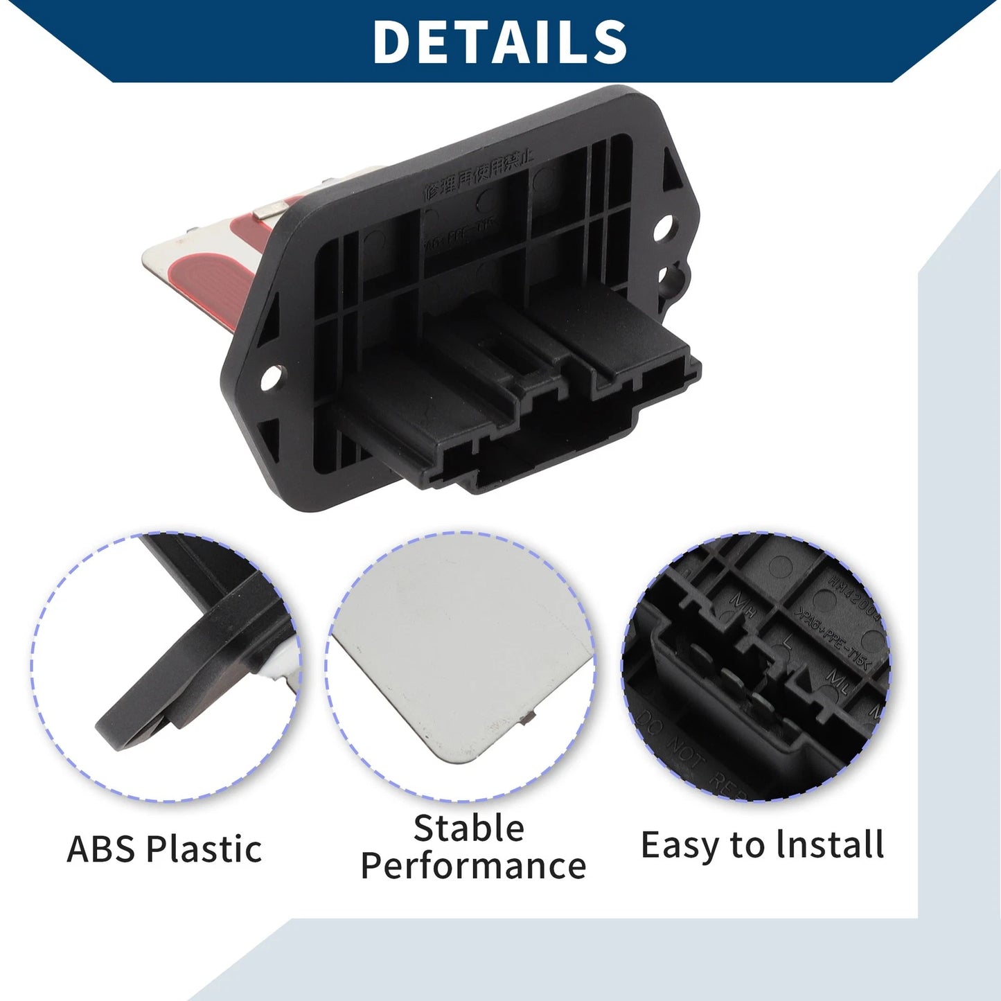 Blower Motor Resistor for Mazda 2 (2011-2014) Black 1 Pcs
