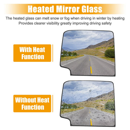 Mirror Glass Left Upper Side Heated for Chevrolet Silverado 1500