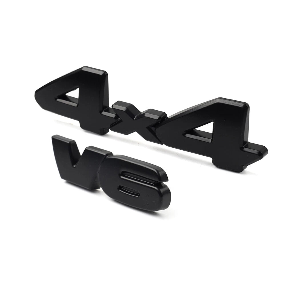 V6 4x4 3D Tailgate Emblem Badge Overlays for Toyota Tacoma, 4Runner, Tundra