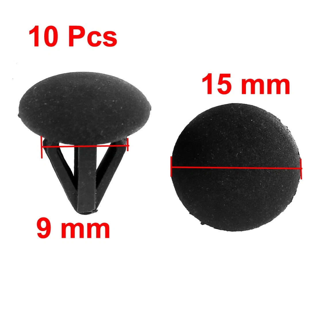 10 x Black Plastic Splash Defender Clips for Honda
