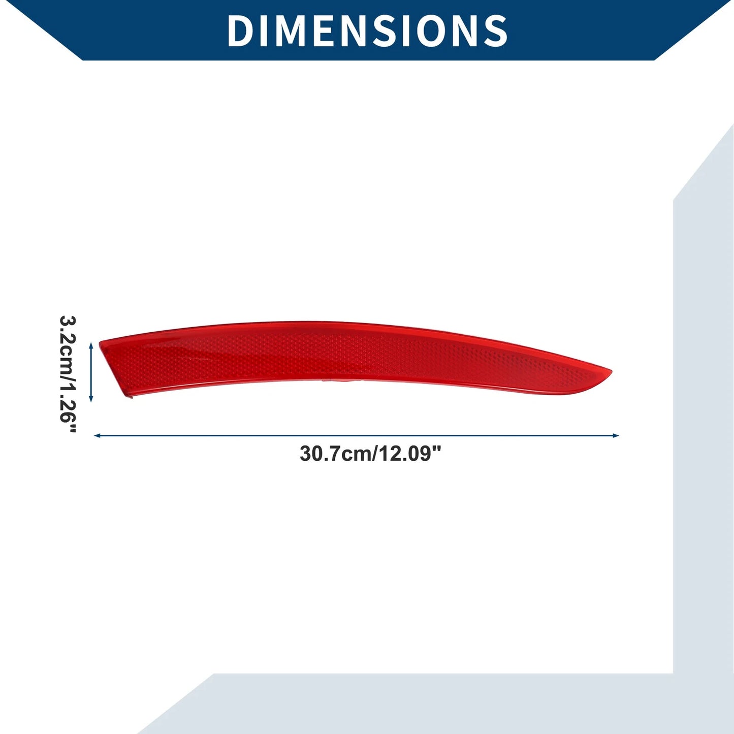 Bumper Reflector for BMW 535i GT 2014-2017 Red 1 x Rear Left