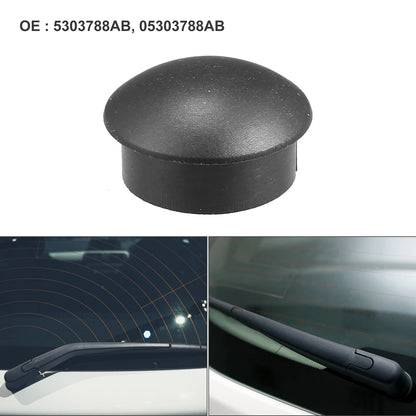 Rear Windshield Wiper Arm Nut Cover for Jeep Compass (2007-2017) Black