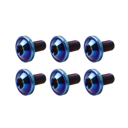 6 x M6x10mm Titanium Alloy Torx Head Bolts for Bike Motor