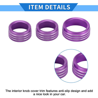 3 x Tune Switch Knob Cover Ring for Dodge Challenger (2015-2019)
