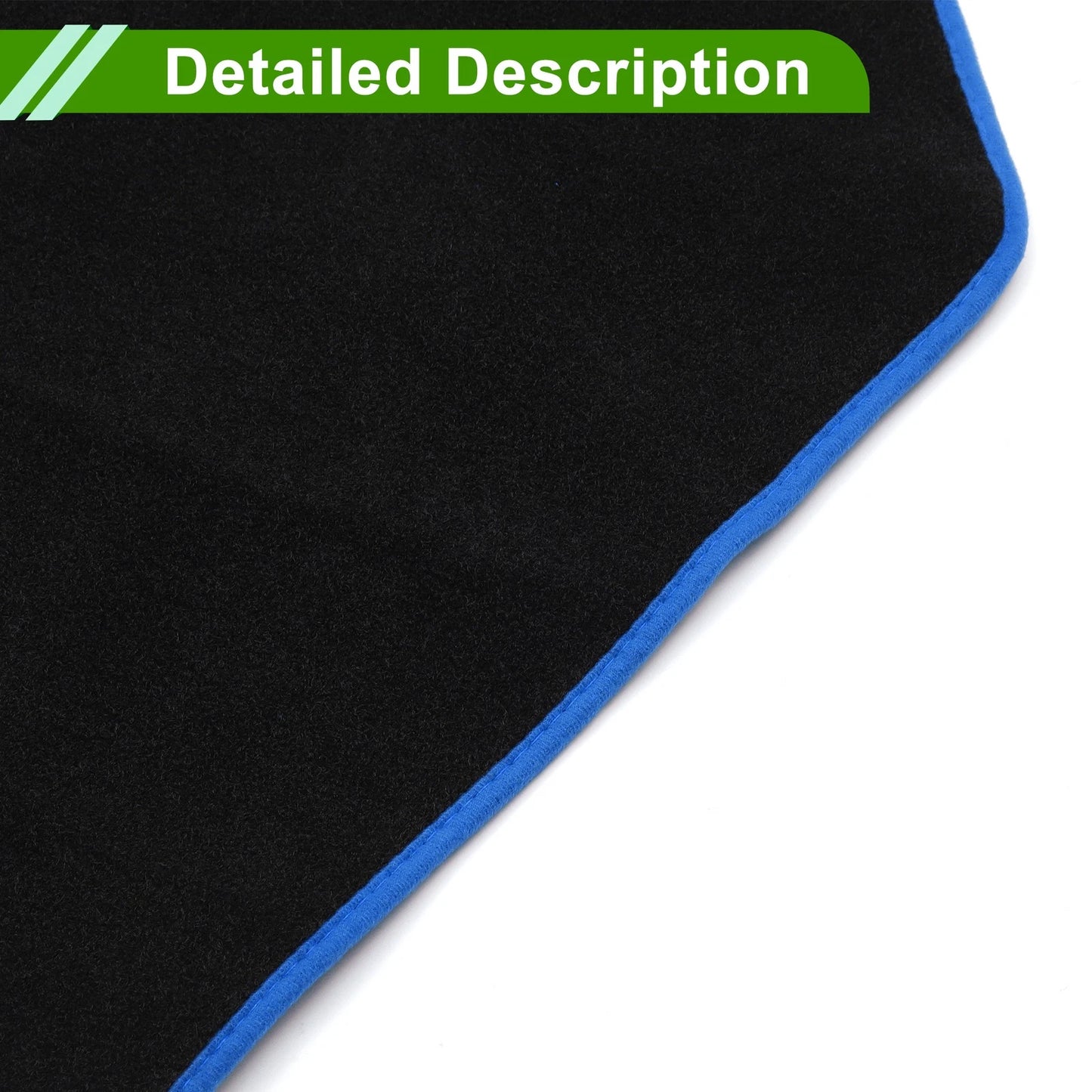 Dashboard Cover Mat for Mazda3 BP (2019-2024) Black Blue 1 Set