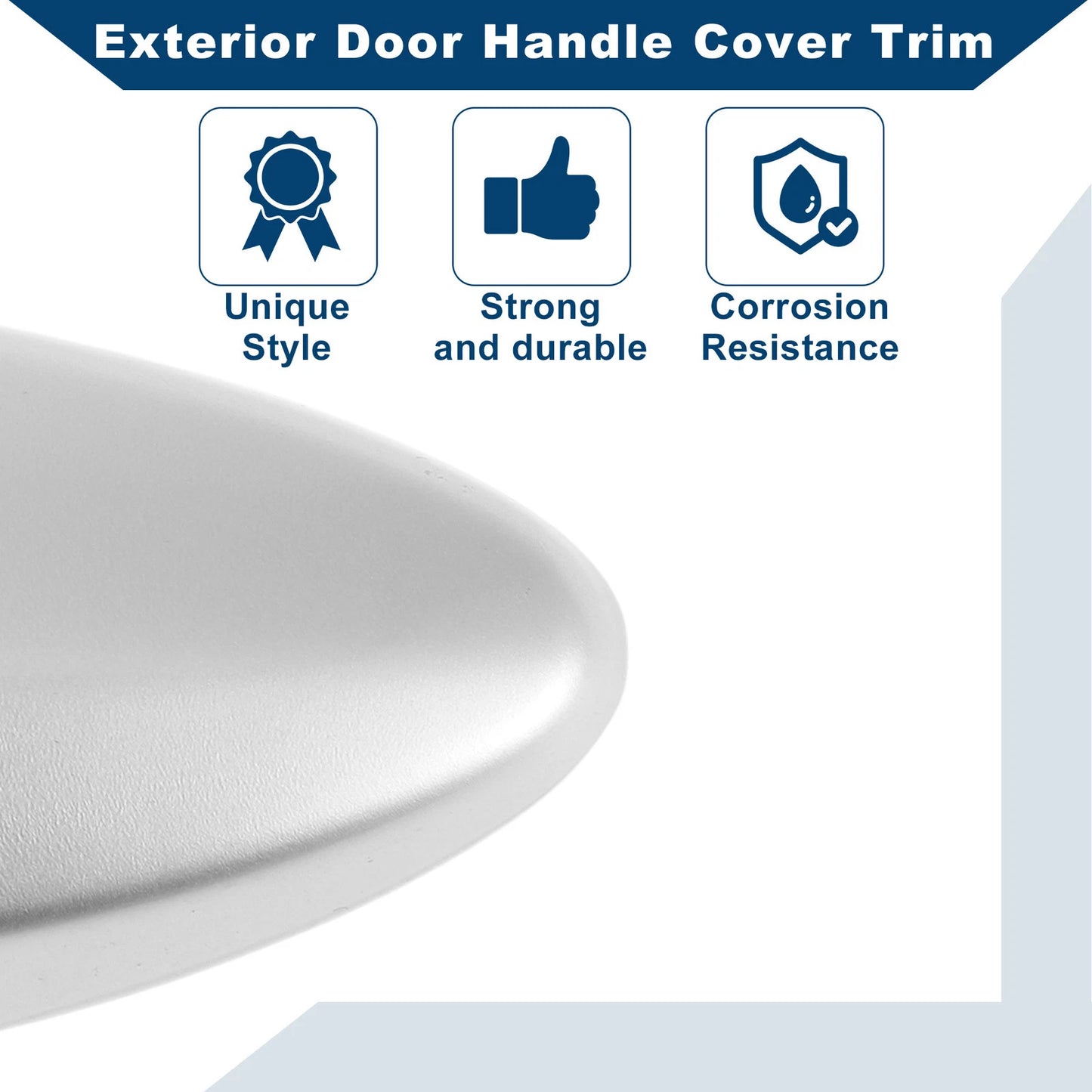 Exterior Door Handle Cover Trim for Lexus IS250 (2006-2013) Silver ABS