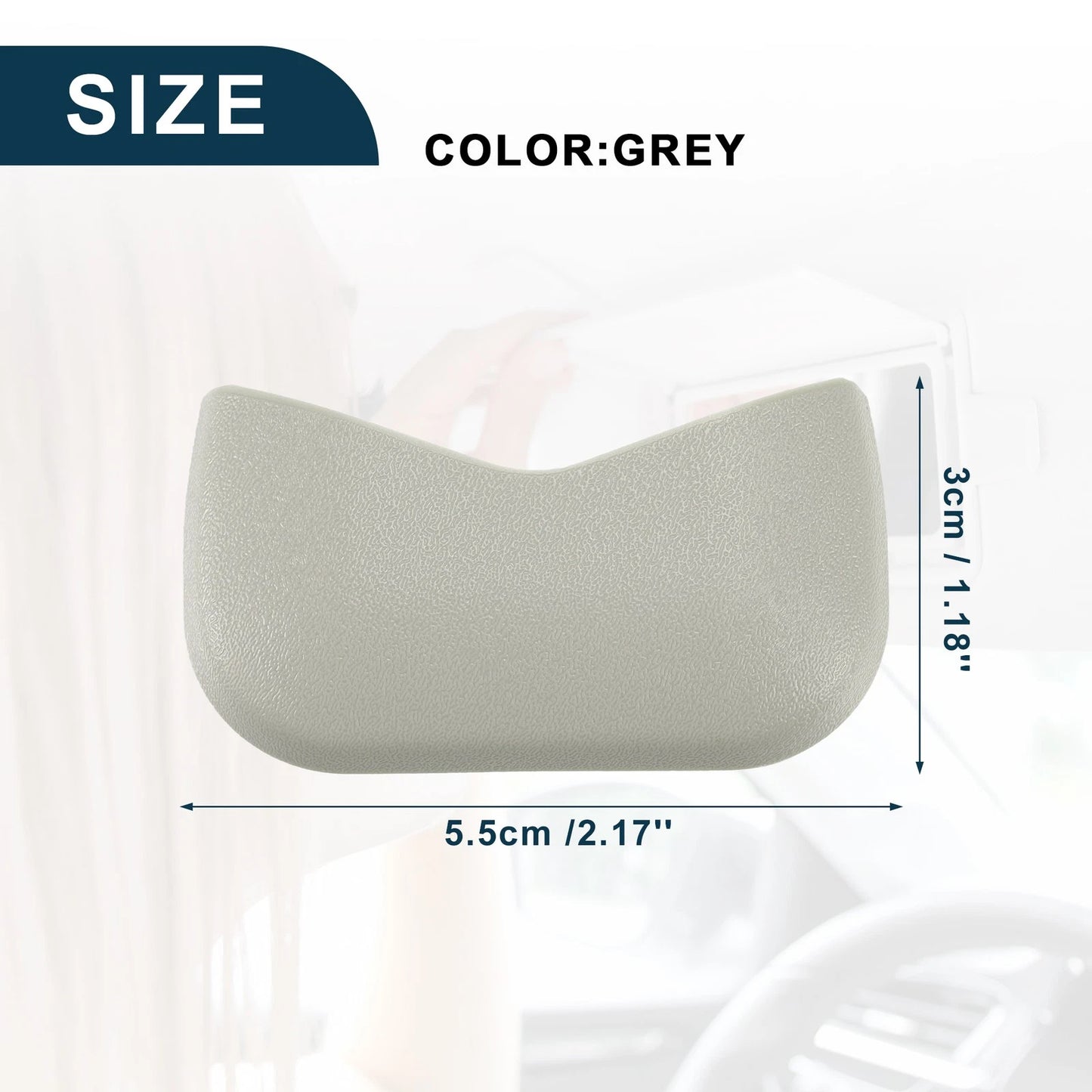 Makeup Mirror Cover Sun Visor Clip for Nissan Grey