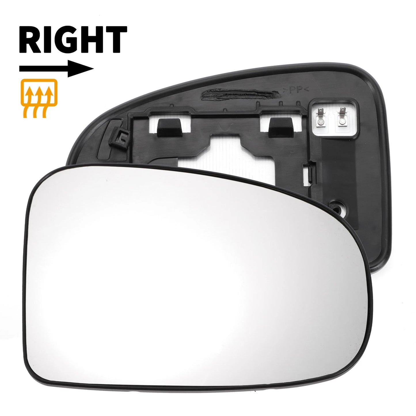 Right Side Heated White Mirror Glass for Toyota Prius (2009-2016)